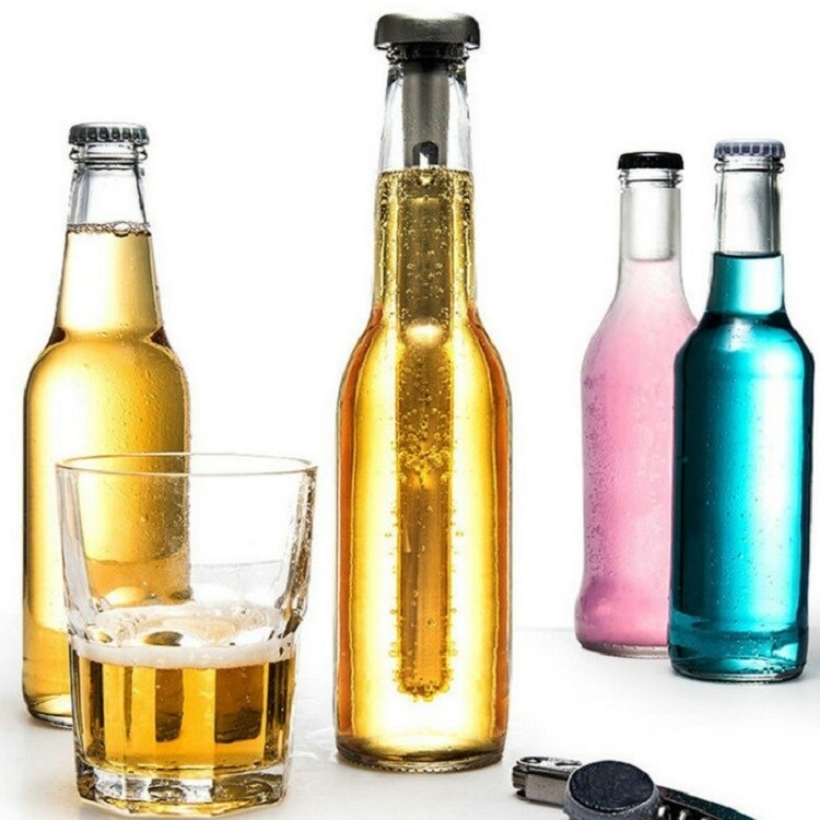 2-pack Ruostumattomasta teräksestä valmistettu jäähdytystanko oluen jäähdytykseen