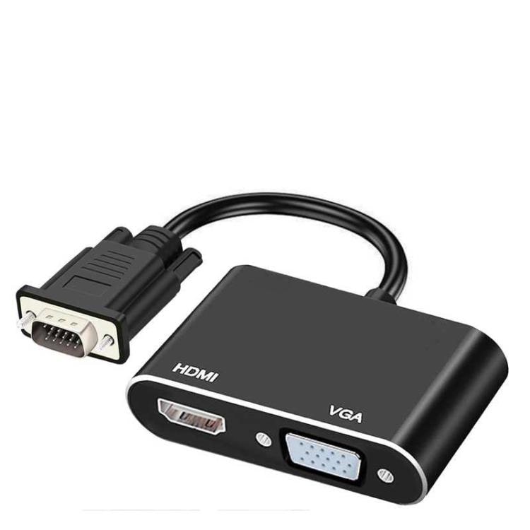 2-in-1 VGA-HDMI-sovittimen jakaja kahdelle näytölle