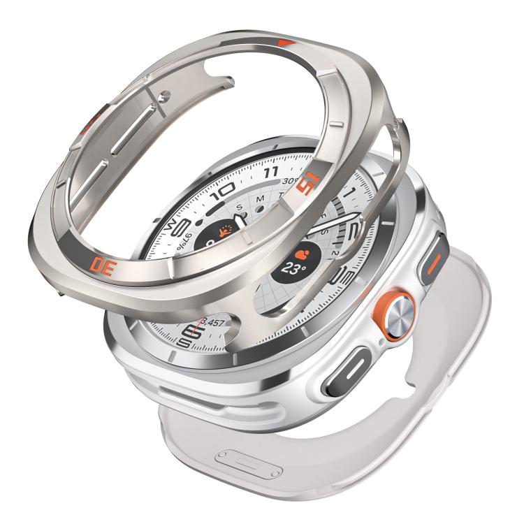 Suojakotelo Samsung Galaxy Watch Ultra 47 mm:lle – Titanium/Orange