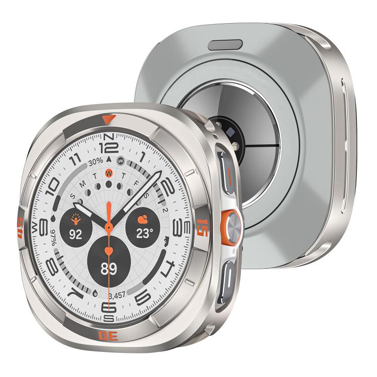 Suojakotelo Samsung Galaxy Watch Ultra 47 mm:lle – Titanium/Orange