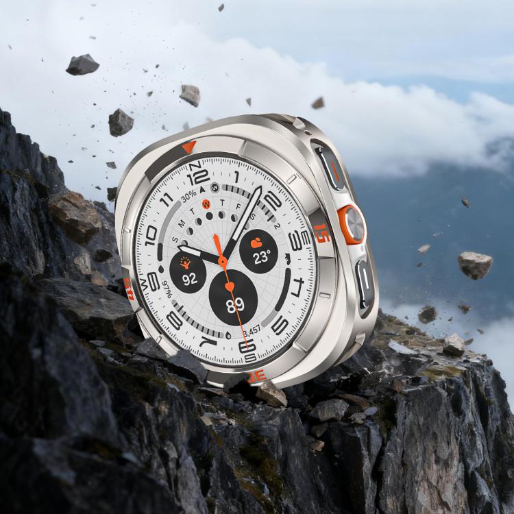 Suojakotelo Samsung Galaxy Watch Ultra 47 mm:lle – Titanium/Orange