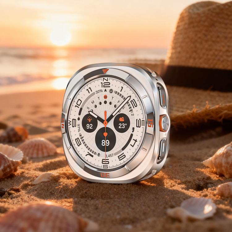 Suojakotelo Samsung Galaxy Watch Ultra 47 mm:lle – Titanium/Orange