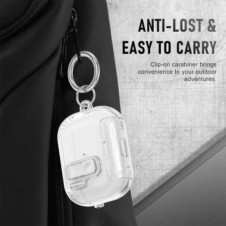 Suojakotelo jalustatoiminnolla AirPods Pro 2:lle – läpinäkyvä