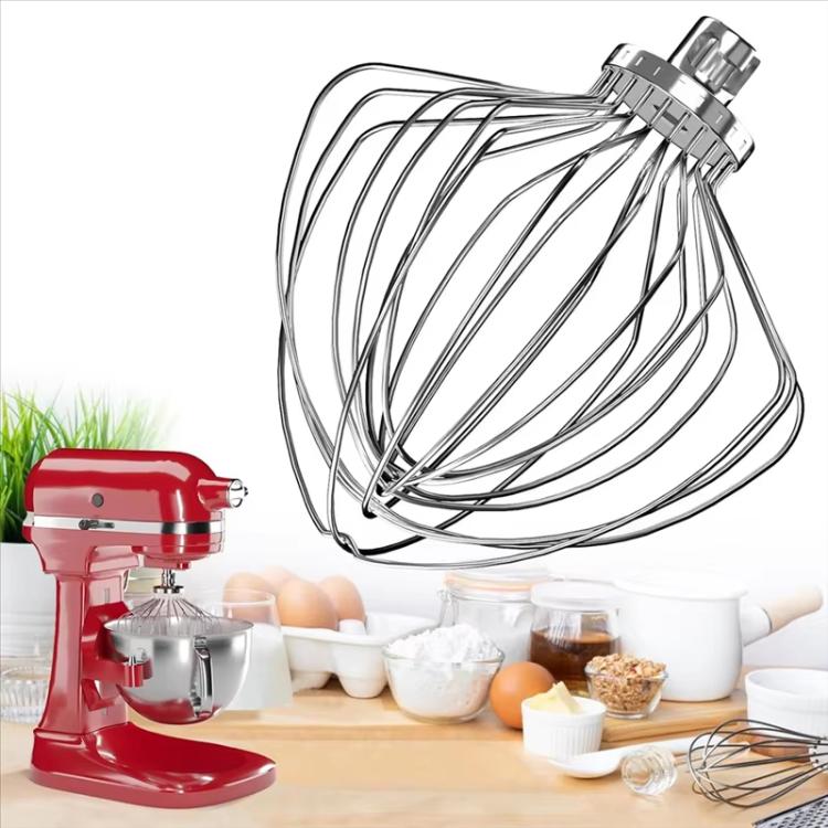 Ruostumattomasta teräksestä valmistettu lankavispilä KitchenAid 7 litran keittiökone, jossa on kulhon nostin