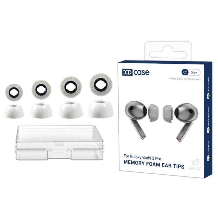 Muistivaahtomuoviset korvatyynyt hintaan Samsung Galaxy Buds 3 Pro koko XS/S/M/L - harmaa