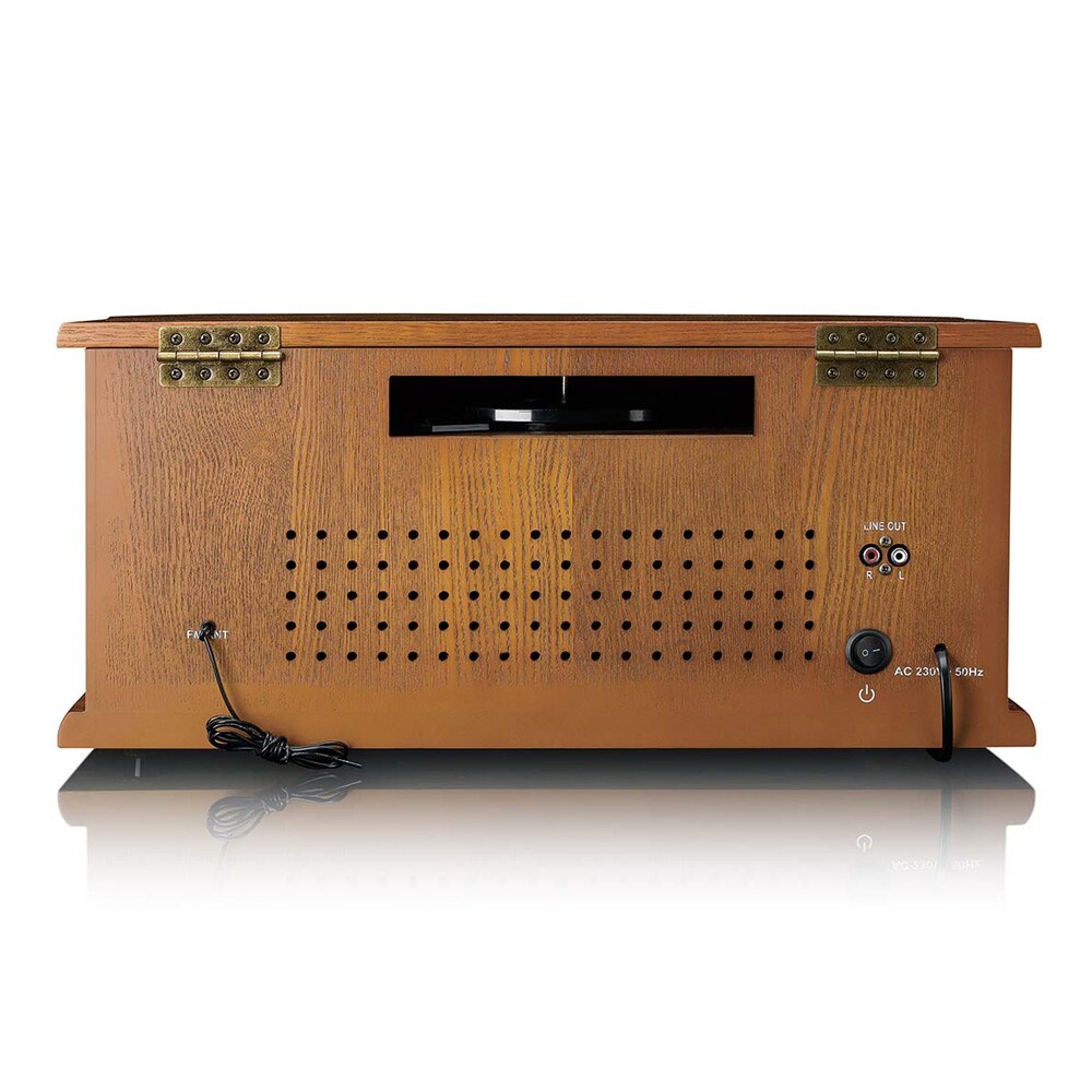 Lenco TCD-2551WD retro puinen levysoitin Bluetooth, CD ja kasetti