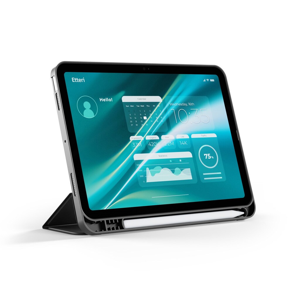 Etteri-kotelo Samsung Galaxy Tab A9+ 11" (2023) -mallille – Musta