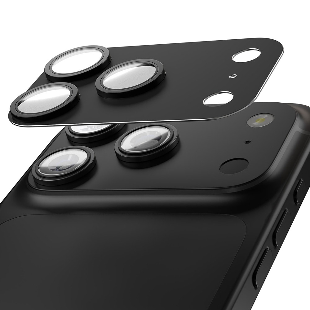 Etteri kameransuoja iPhone 17 Pro -puhelimeen – 9H linssinsuoja / kameran suojalasi – musta