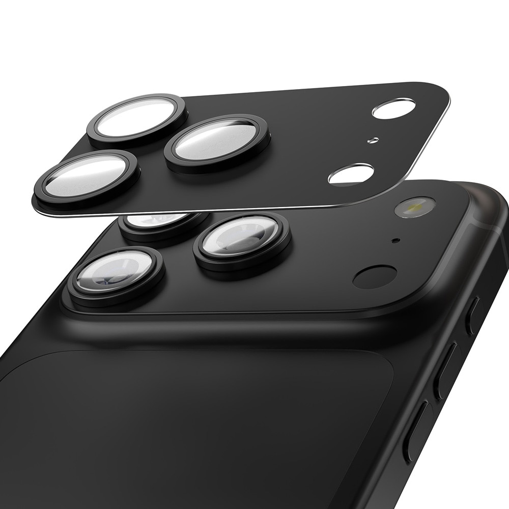 Etteri kameransuoja iPhone 17 Pro Max -puhelimeen – 9H linssinsuoja / kameran suojalasi – musta