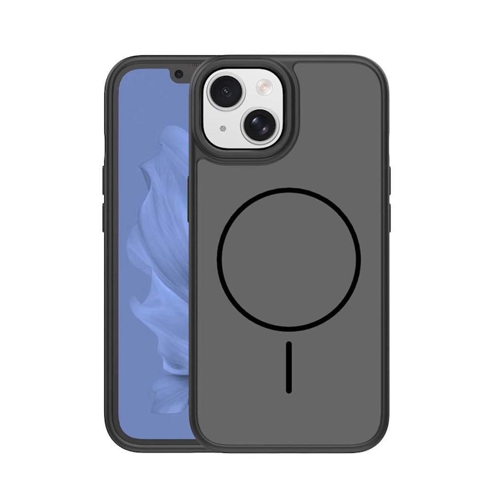 Ohut takakuori MagSafe-verkkopaketin kanssa iPhone 15:lle - Svart