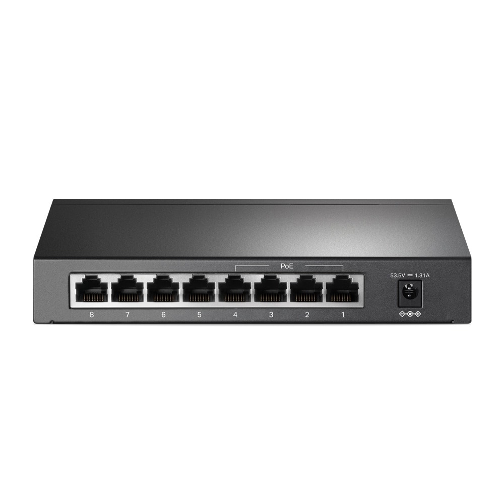 TP-LINK TL-SF1008P V5 8-porttinen Fast Ethernet -kytkin PoE:lla 10/100 Mbps:n nopeudella