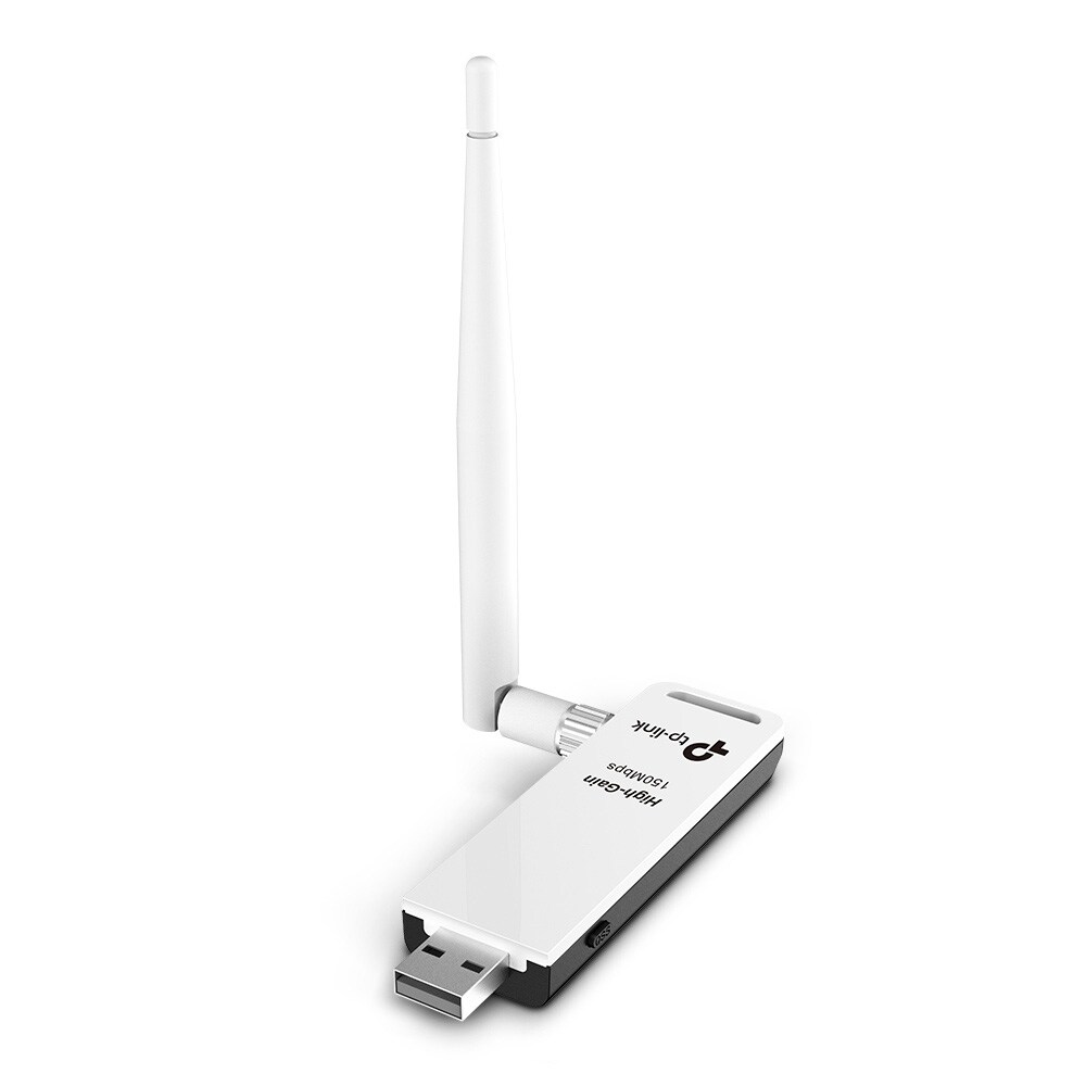 TP-LINK TL-WN722N WiFi-USB-sovitin 150 Mbit/s suurella antennivahvistuksella varustettuna