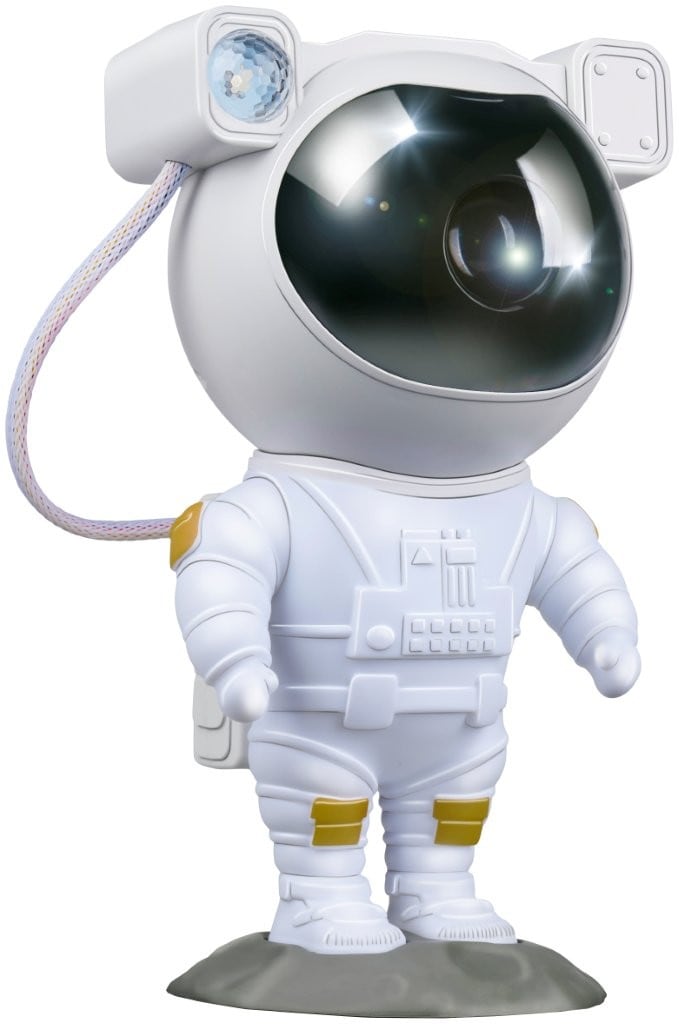 Grundig astronautti -tähtiprojektori / yövalo tähtisumuefektillä / projektorilamppu lastenhuoneeseen ja makuuhuoneeseen