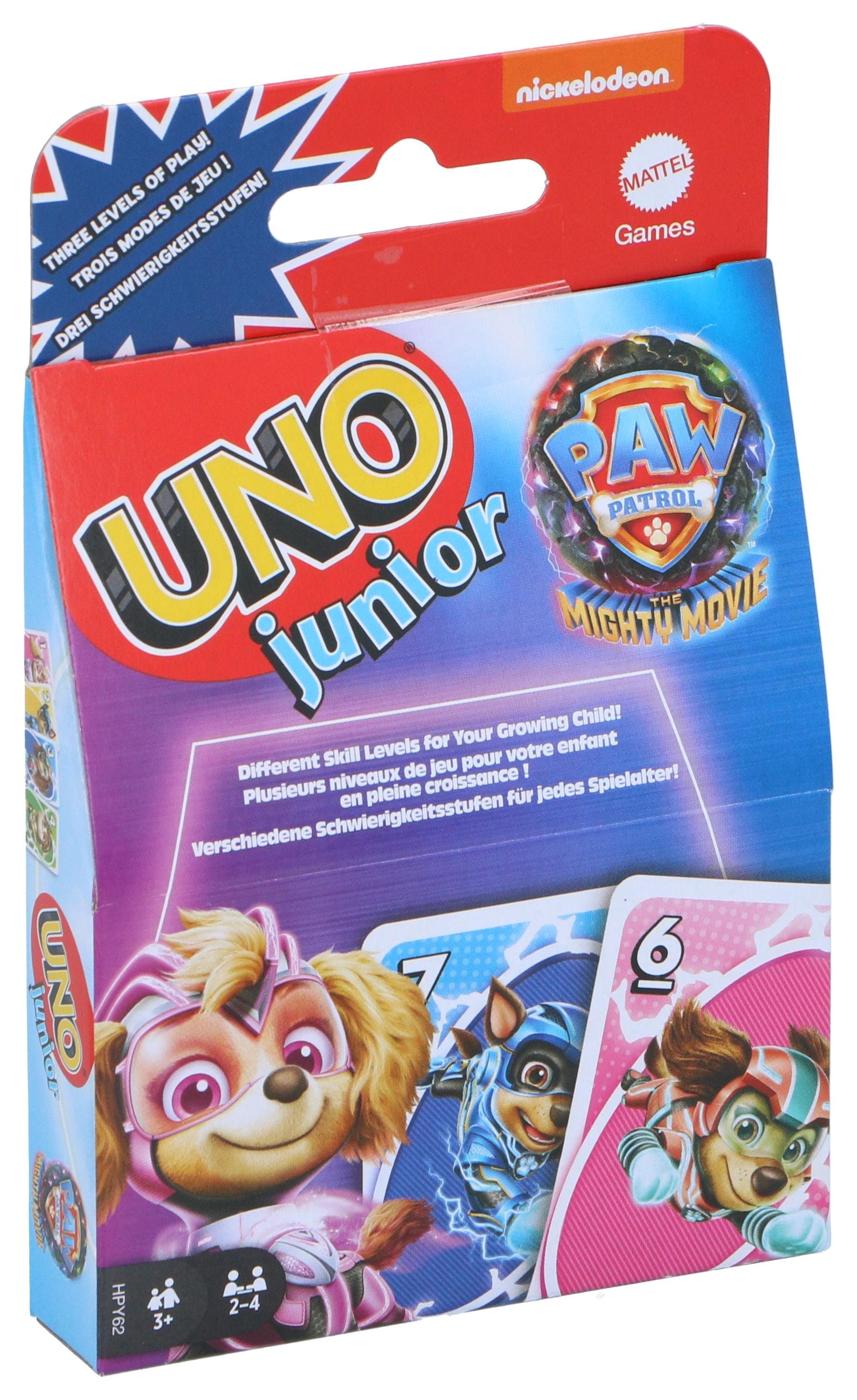 UNO Junior Paw Patrol korttipeli / lasten korttipeli Paw Patrol / perhepeli lapsille 3+ vuotiaille