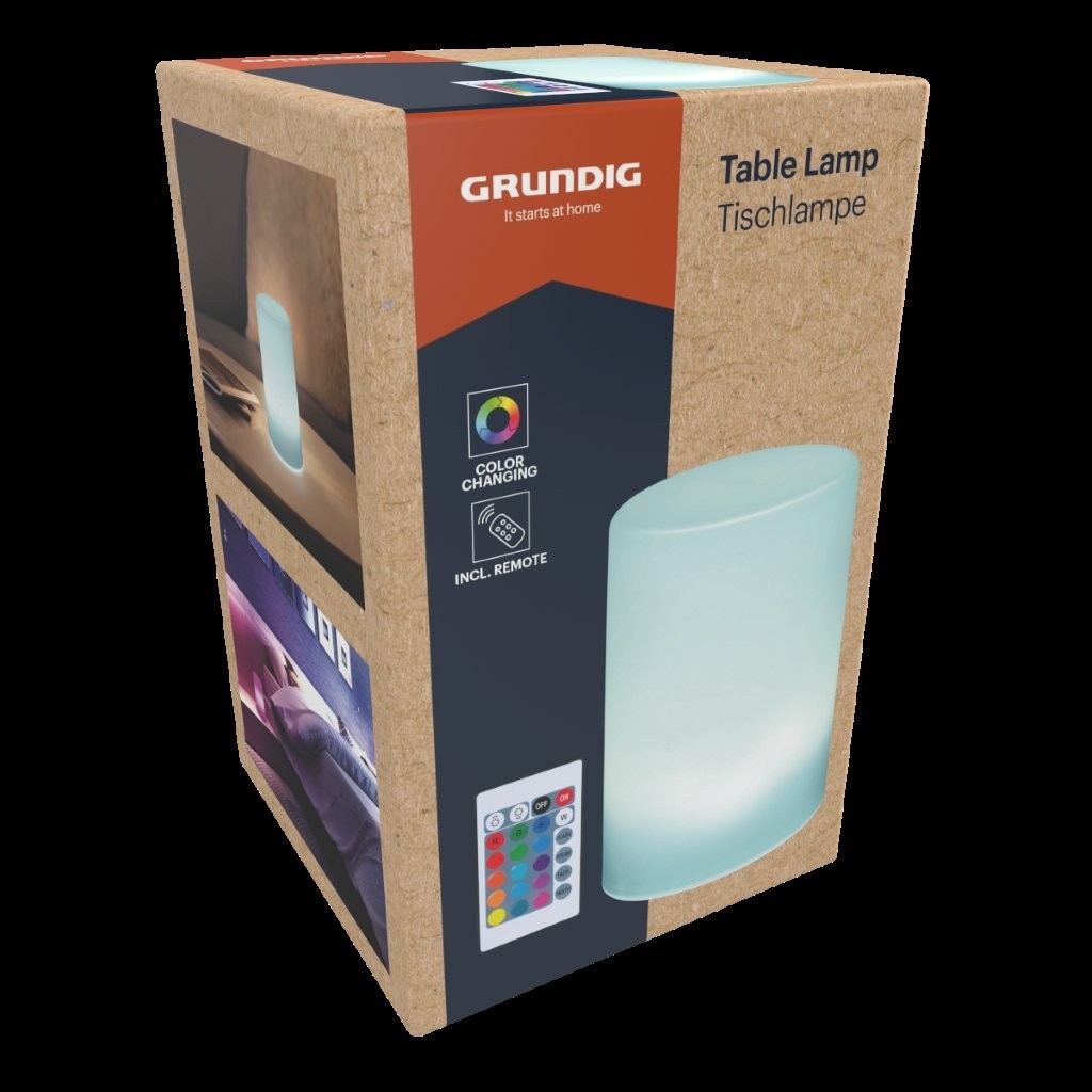 Grundig RGB-pöytävalaisin kaukosäätimellä / LED-pöytävalaisin RGB / tunnelmavalaistus paristokäyttöinen