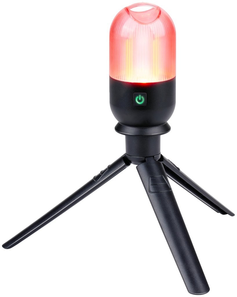 Grundig retkeilyvalo jalustalla / kannettava retkeilyvalo / USB-C-telttavalo