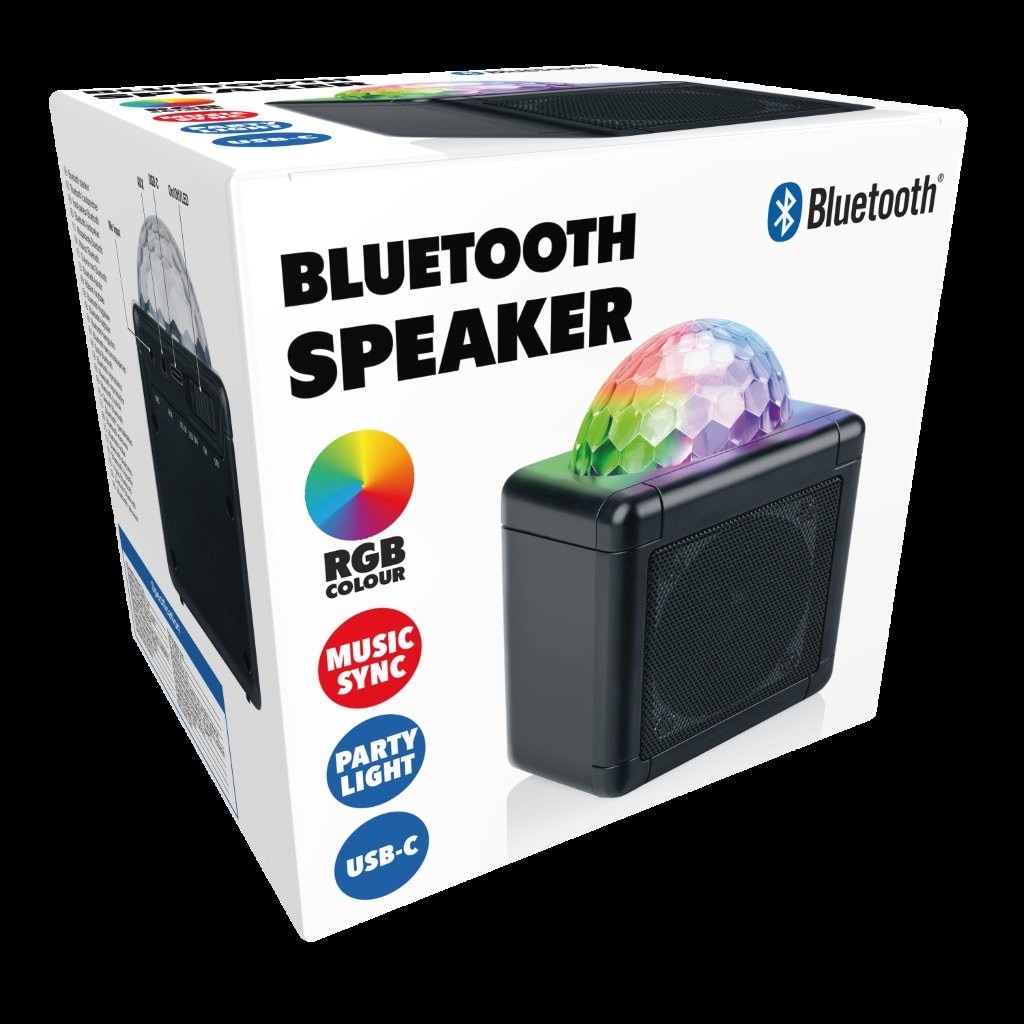 Bluetooth-kaiutin, jossa on LED-juhlavalo / Bluetooth-kaiutin diskopallo RGB / kannettava juhlakaiutin