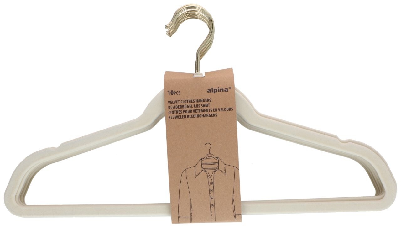 Alpina ripustimet sametti 10-pack / sametti ripustimet vaatteiden ripustimet / liukumattomat ripustimet vaatteiden ripustimet
