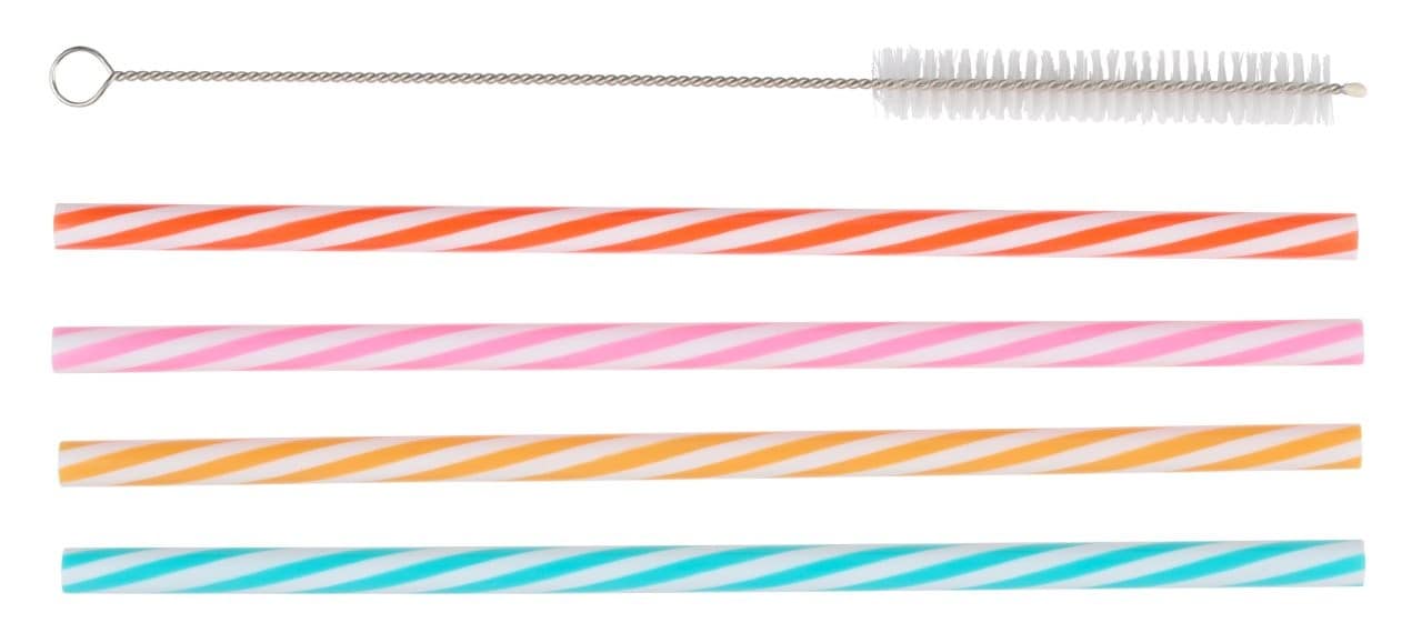 Uudelleenkäytettävät pillit 25-pack / värikkäät pillit juomille / pillit puhdistusharjalla varustettuna