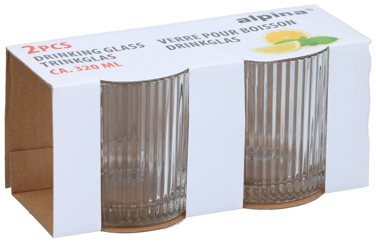 Kylkilasi 320 ml 2-pack / kylkilasi vedelle ja juomille / juomalasi jokapäiväiseen käyttöön ja juhlaan