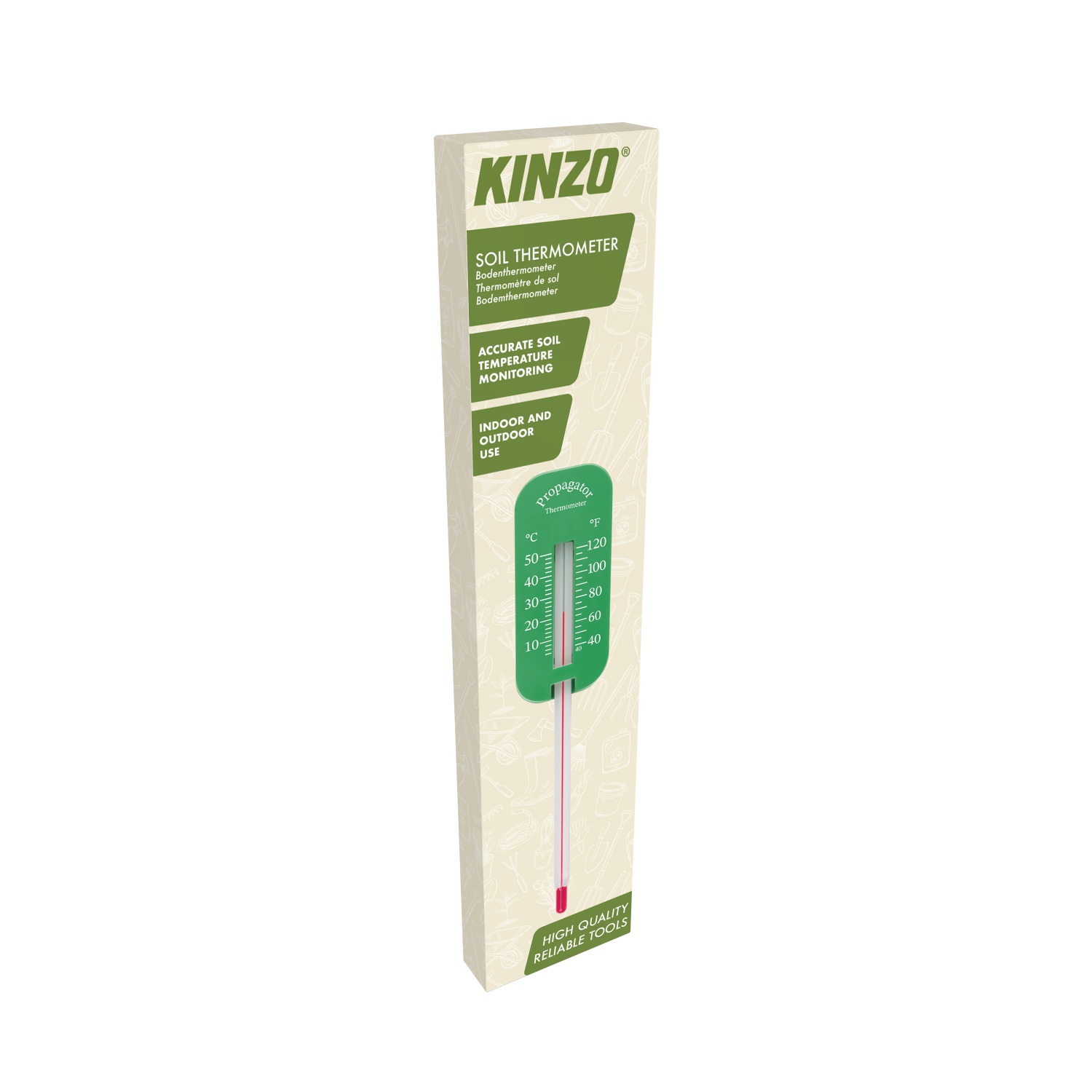 Kinzo maaperän lämpömittari maaperän lämpötilaa varten / maaperän lämpömittari puutarha / maaperän lämpömittari viljelyyn