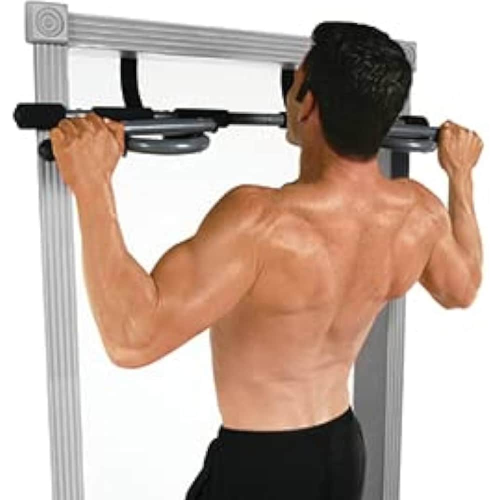 Iron Gym Xtreme leuanvetotanko / ovitanko harjoitteluun / ovenkarmiin kiinnitettävä kuntoilutanko / kotikuntoiluväline