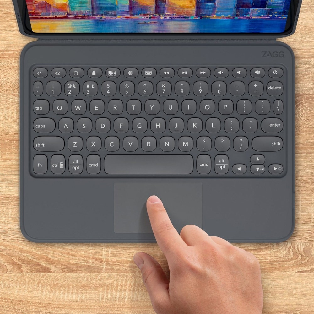 Zagg Pro Keys iPad 10,2" 7., 8. ja 9. sukupolvi / näppäimistö / suojakotelo ohjauslevyllä / Bluetooth / QWERTZ