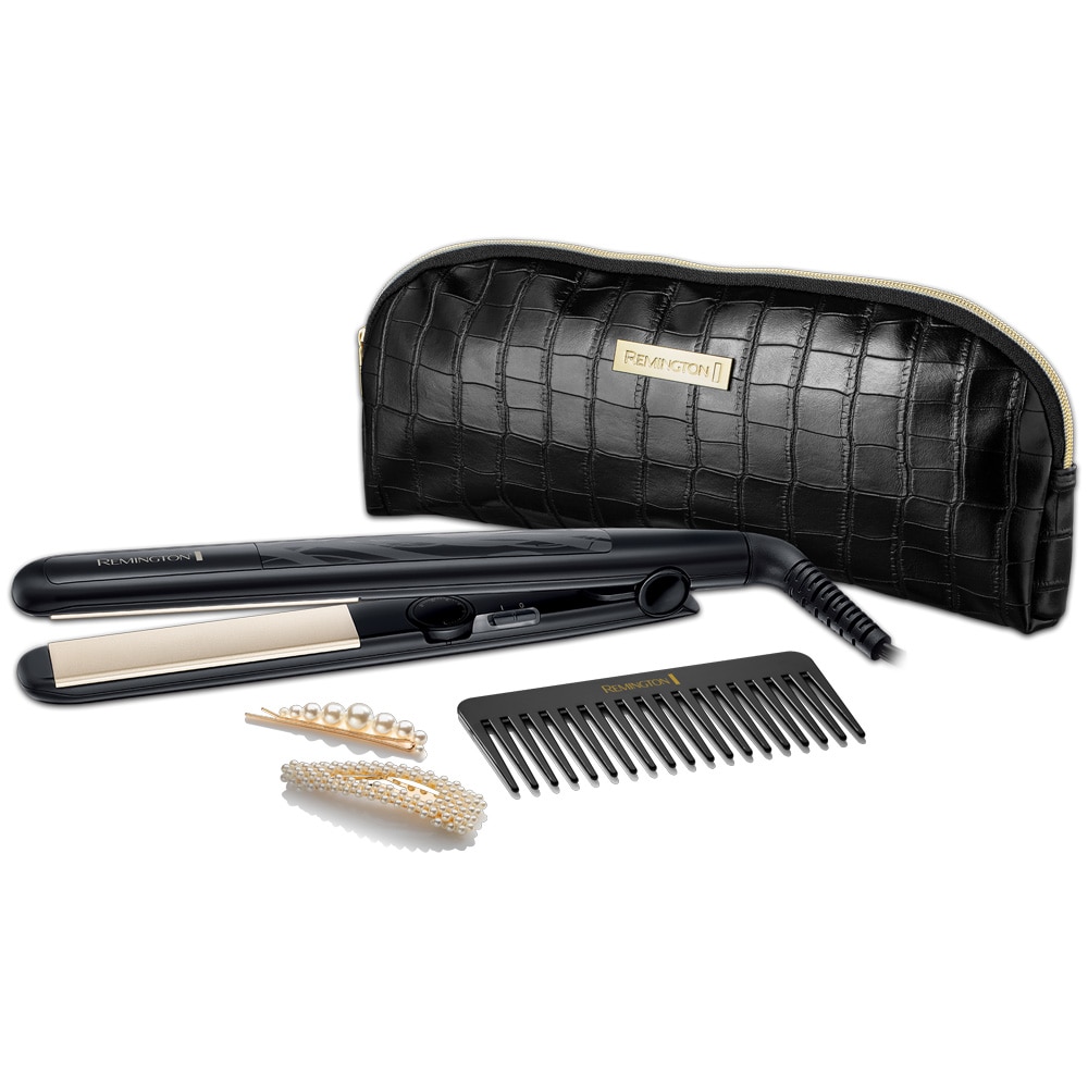 Remington Style Edition -suoristusrauta lahjasetti / hiusten suoristusrauta, jossa on keraaminen turmaliinipinnoite