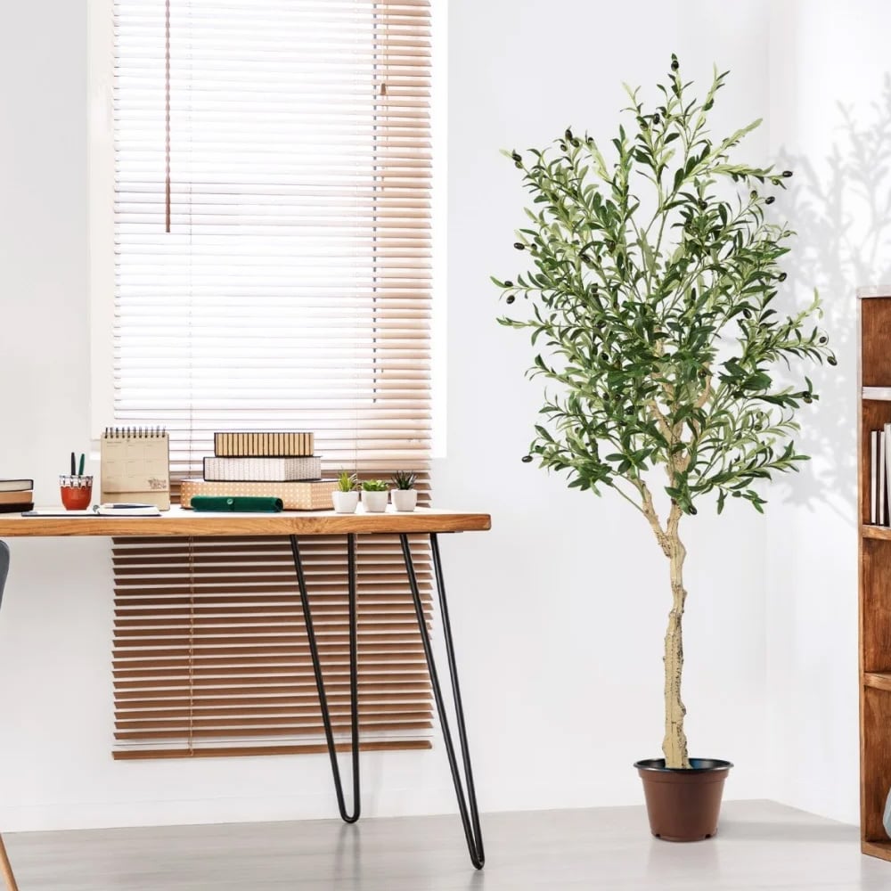 Keinotekoinen oliivipuu ruukussa / keinotekoinen oliivikasvi – 180 cm