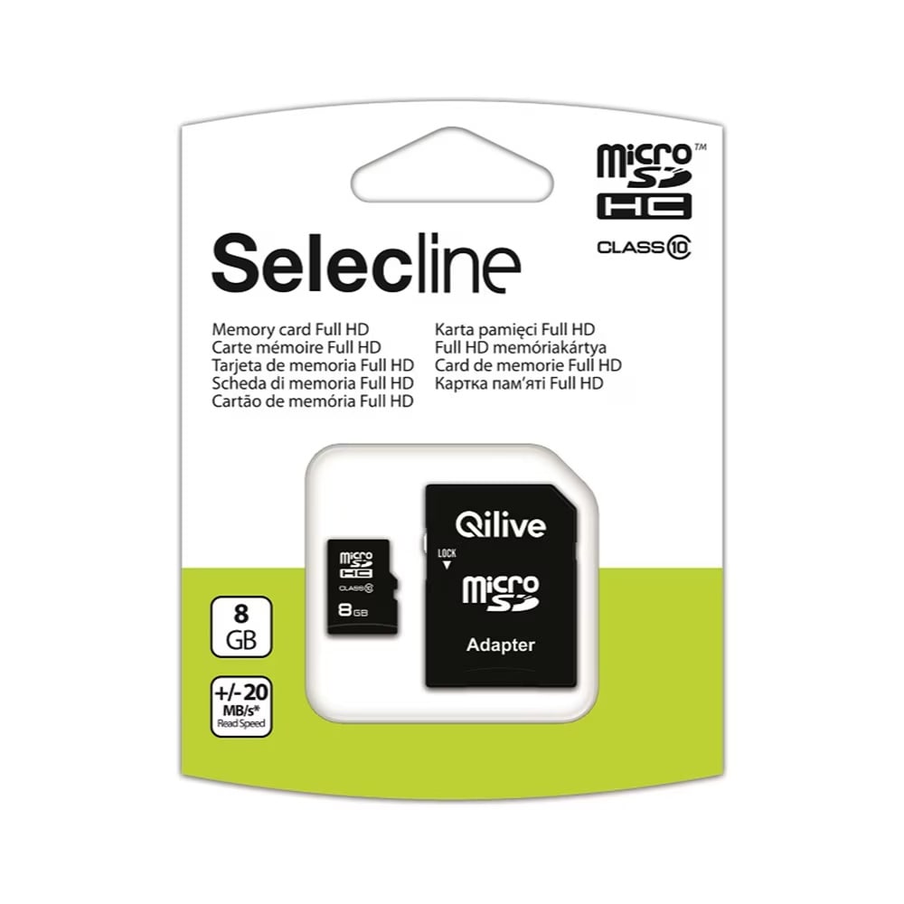 Selecline 8GB microSDHC Class 10 muistikortti / microSD-kortti / muistikortti älypuhelimeen kameraan tablettiin