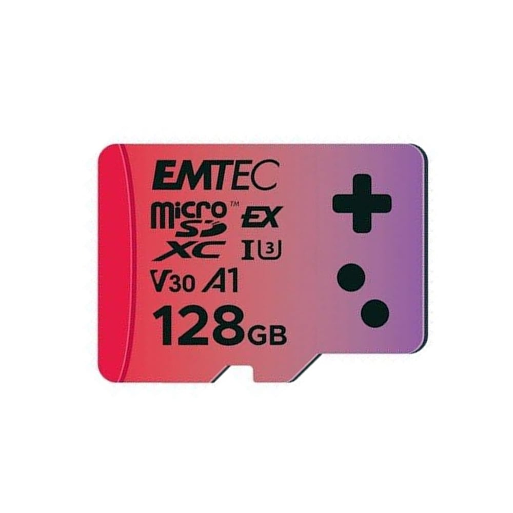 Emtec Express Gaming MicroSDXC UHS-I U3 V30 128GB / muistikortti pelaamiseen / microSD-kortti nopea tallennusjärjestelmä