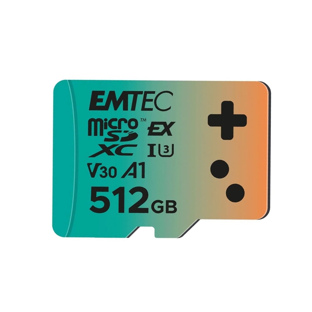 Emtec Express Gaming microSDXC 512GB UHS-I U3 V30 A1 / muistikortti 512GB / pelaamiseen tarkoitettu microSD-kortti
