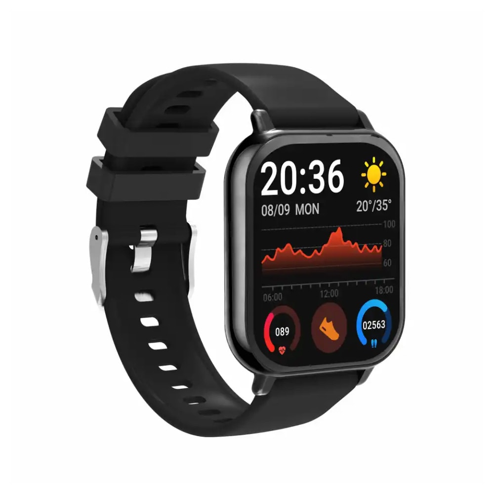 Denver Älykello, jossa on terveysanturit - Svart / älykello, jossa on puhelutoiminto / IP65-aktiivisuuskello