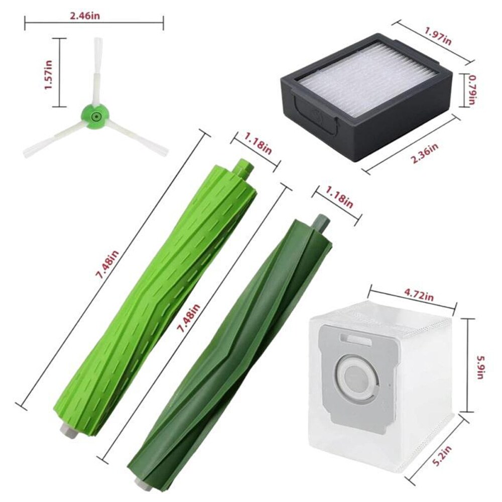 Harjat ja suodattimet Roomba i7 / i7+ / i3 / i3+ / E5 25 kpl - Roomba varaosat ja tarvikkeet