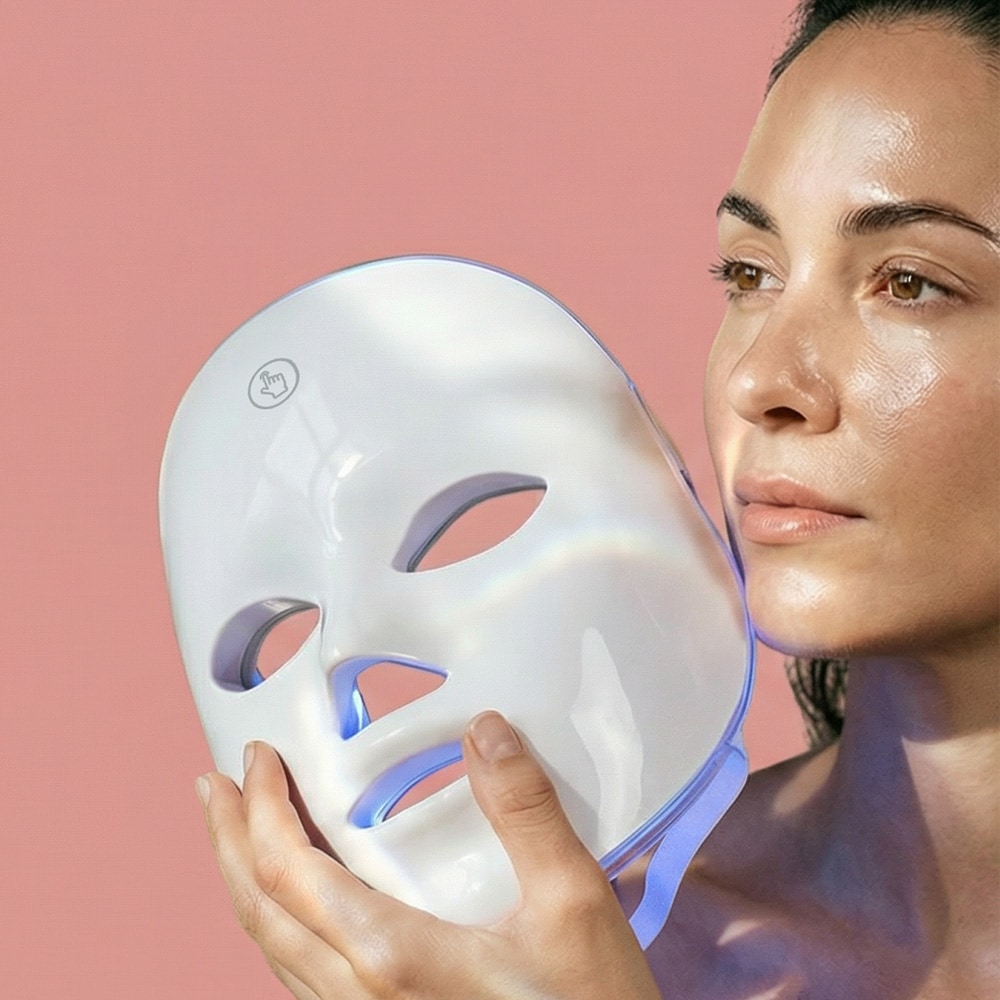 LED-kasvonaamio valohoidolla – valonaamio / ihonhoitonaamio / kasvonaamio