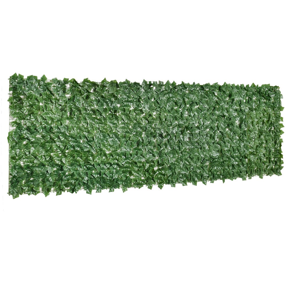 Keinotekoinen pensasaita 300 x 100 cm / parvekesuoja näkösuojaksi / vihreä kasviseinä ulkokäyttöön