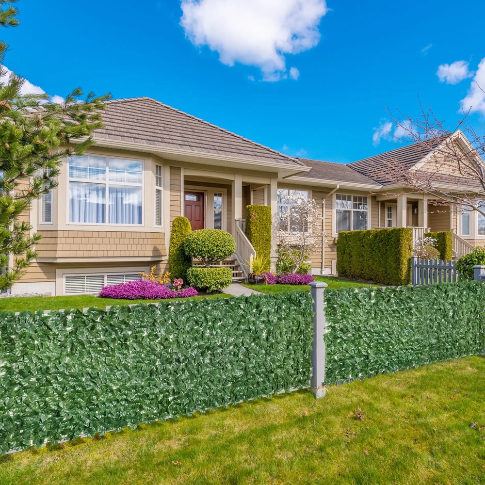 Parvekkeen suojus keinotekoinen pensasaita / yksityisyyden suoja lehdillä / koristeellinen pensasaita paneeli 300 x 100 cm