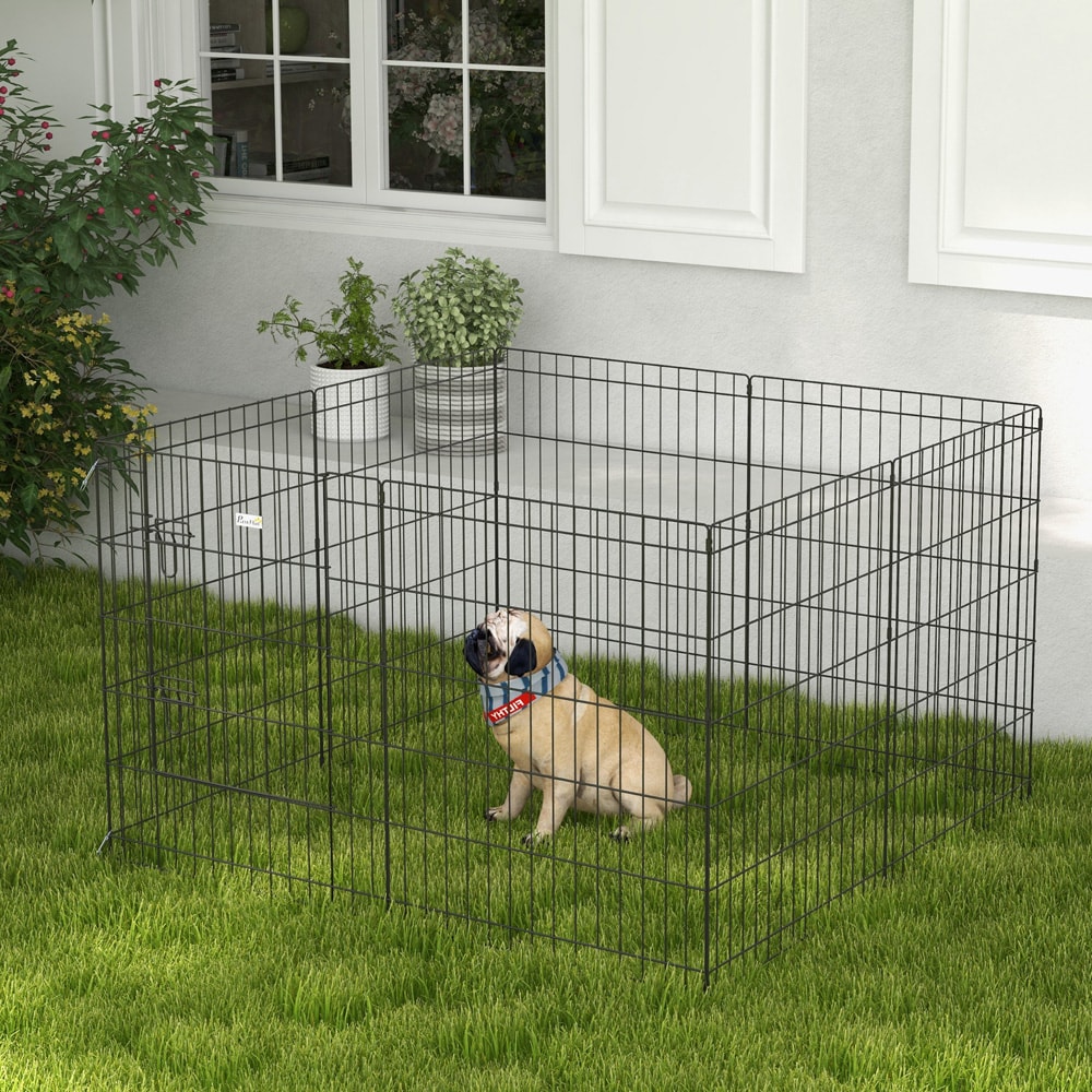 Lemmikkieläinten leikkikehikko / metallinen pentukehikko / koirankehikko ovella / joustava lemmikkikehikko sisä- ja ulkokäyttöön