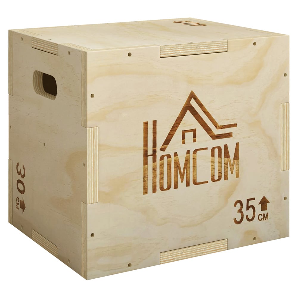 Puinen plyobox 3-in-1 - hyppyboksi 40,5 x 35,5 x 30,5 cm / hyppyboksi 3 korkeudella ja kantokahvoilla