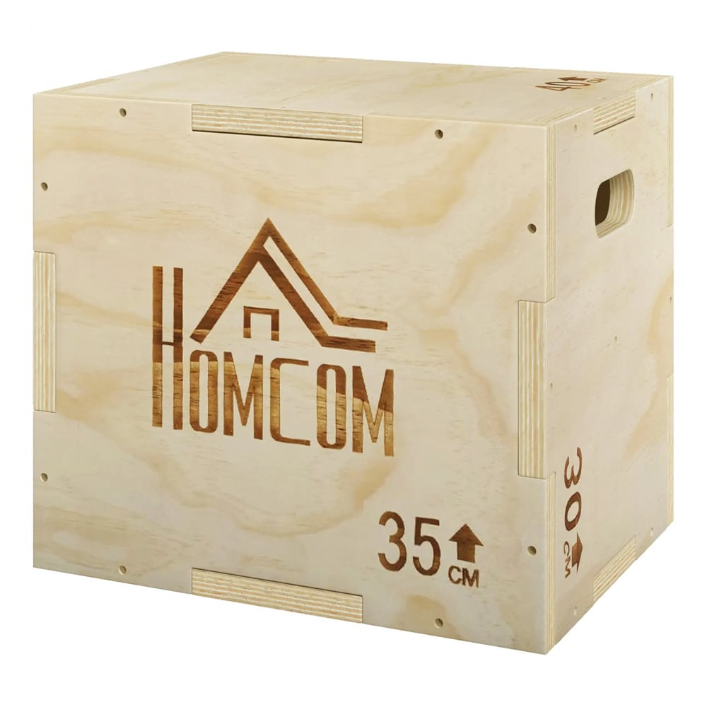 Puinen plyobox 3-in-1 - hyppyboksi 40,5 x 35,5 x 30,5 cm / hyppyboksi 3 korkeudella ja kantokahvoilla