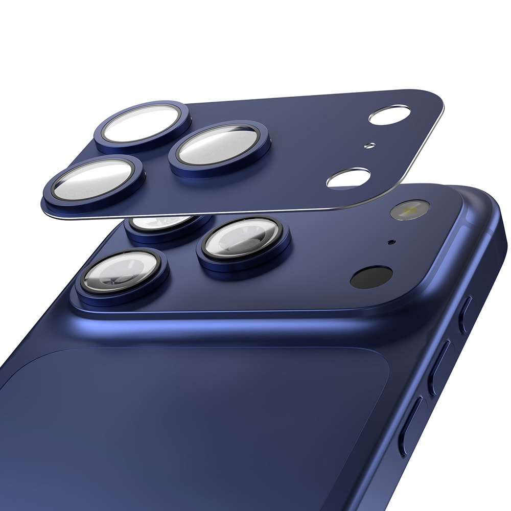 Etteri kameran suojus iPhone 17 Pro - sininen / kameran linssin suojus alumiinia / linssin suojus 9H lasi