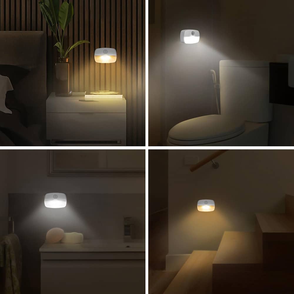 LED-yövalo liiketunnistimella / paristokäyttöinen tunnistinvalo 3-pack / automaattinen LED-valaistus 3000K