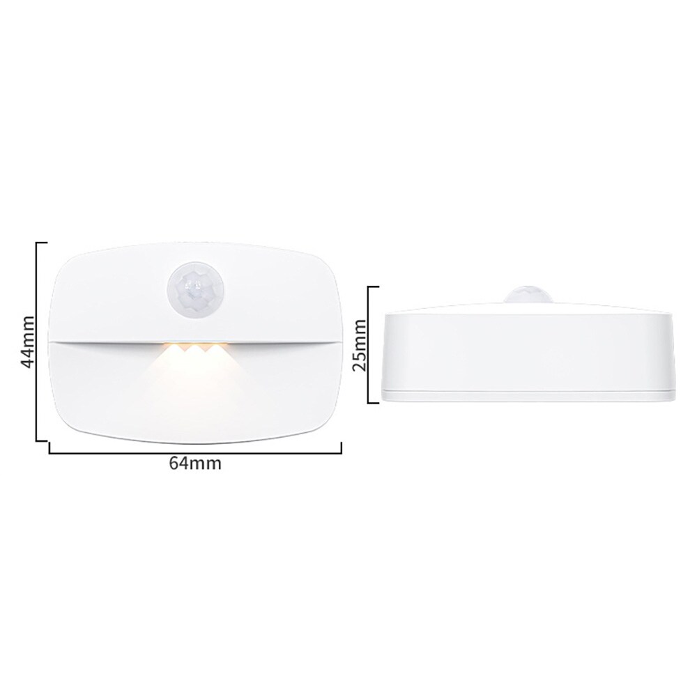 LED-yövalo liiketunnistimella / paristokäyttöinen tunnistinvalo 3-pack / automaattinen LED-valaistus 3000K