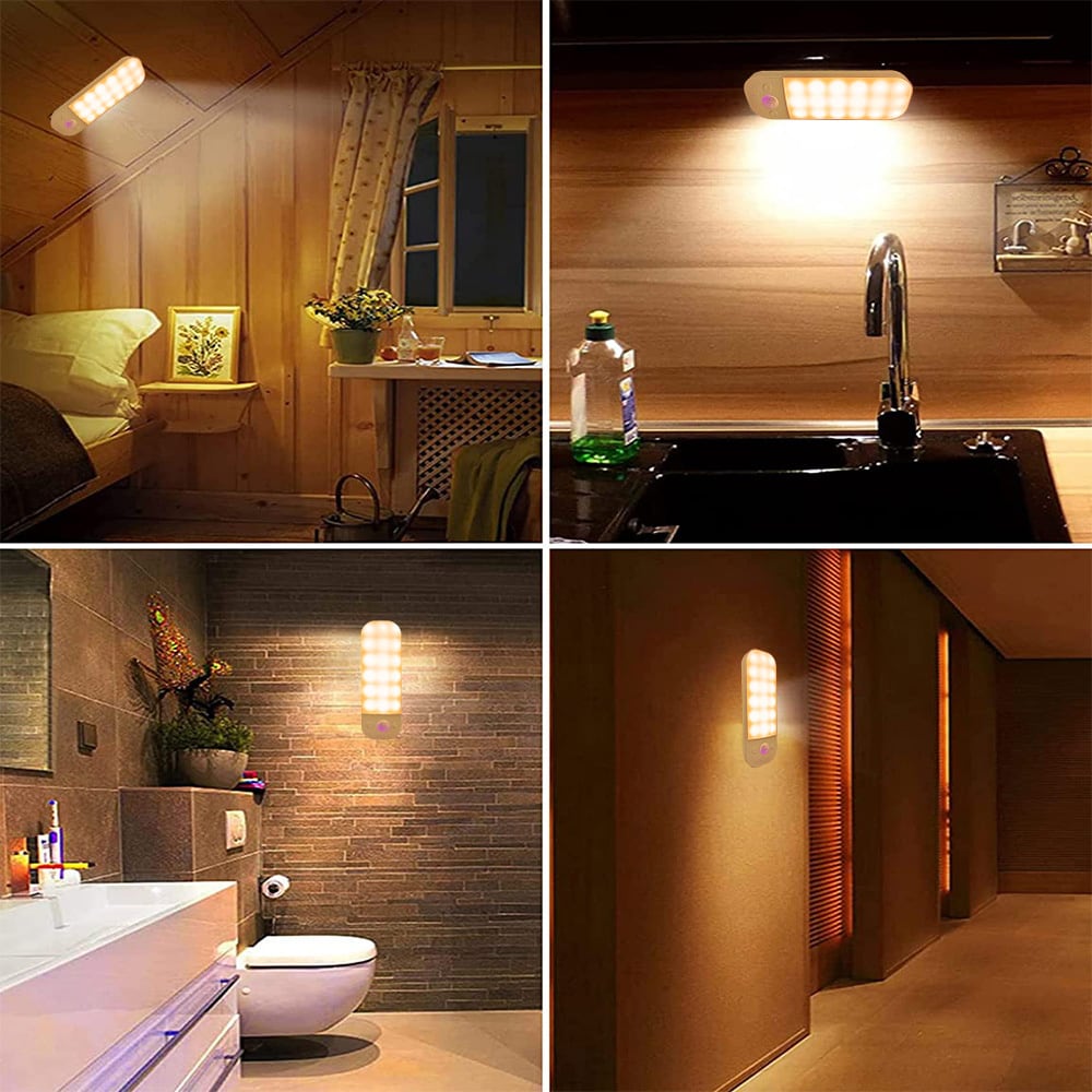 LED-lamppu, jossa on magnet ja liiketunnistin / ladattava LED-lamppu, jossa on 3 valon lämpötilaa / USB-C-anturilamppu