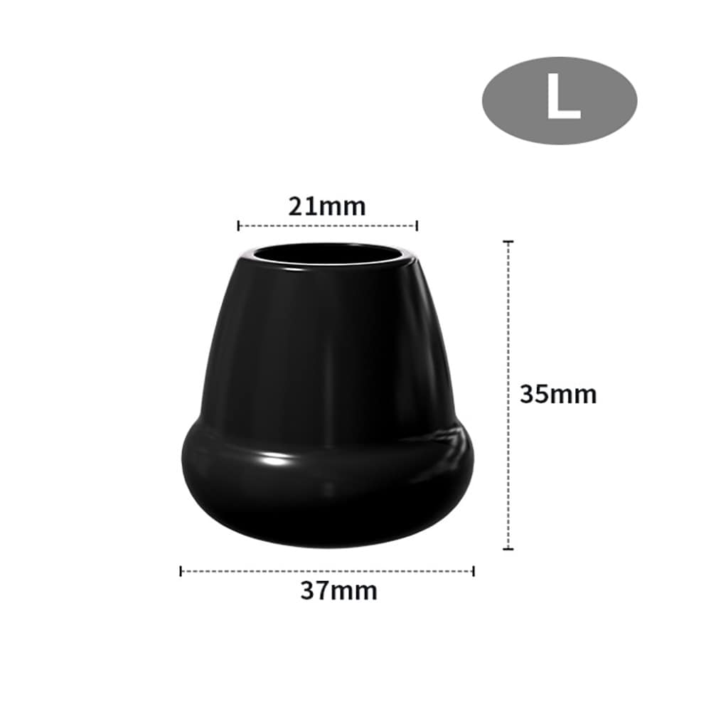 8 kpl pyöreitä tuolin jalkasuojia 22-25 mm / musta TPE-kupit / lattiasuojat huonekalujen jaloille