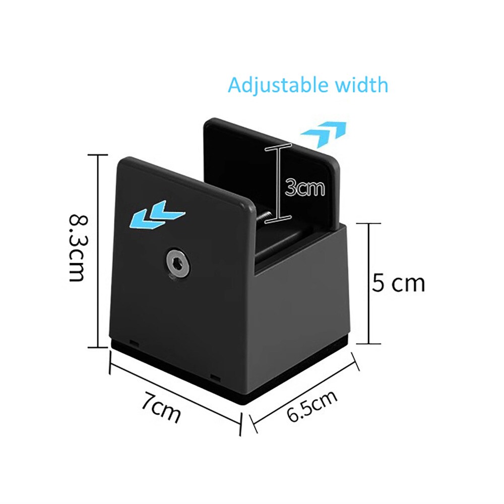 Säädettävä kalusteiden nousupalkki 50 mm / kalusteiden nousupalkki 30-50 mm / kalusteiden nousupalikat 4-pack - Svart