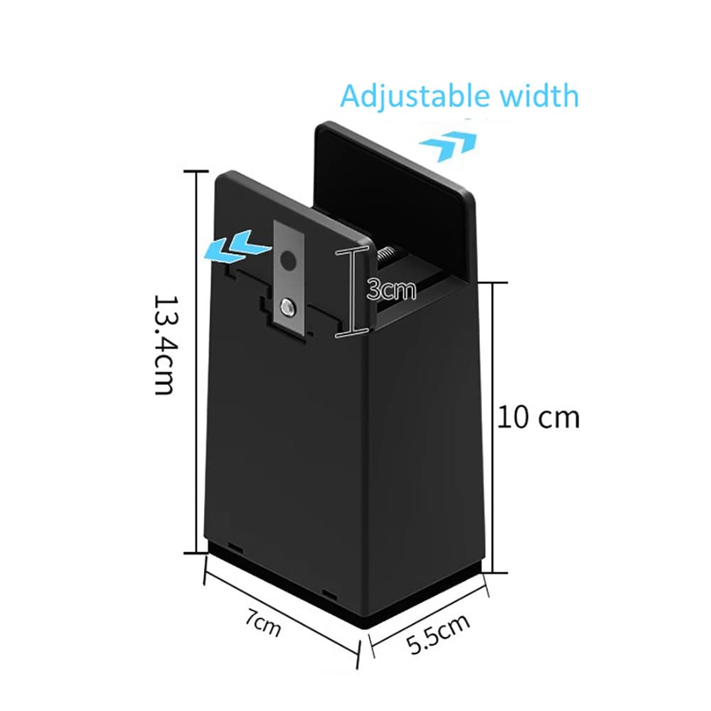 Säädettävä kalusteiden nousutuki 100 mm / kalusteiden nousutuki 10-37 mm / kalusteiden nousupalikat 4-pack - Svart