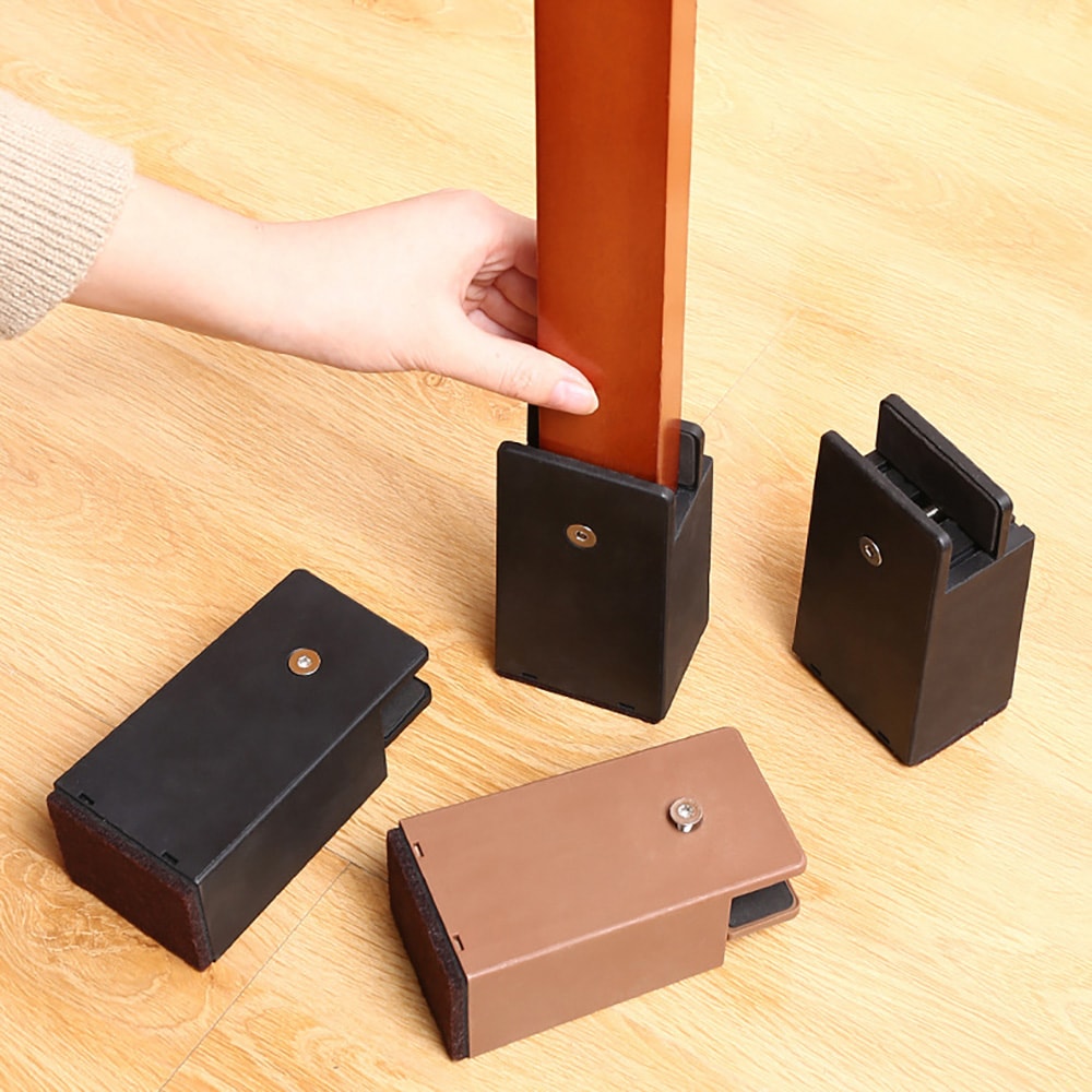 Säädettävä kalusteiden nousutuki 100 mm / kalusteiden nousutuki 30-50 mm / kalusteiden nousupalikat 4-pack - Svart