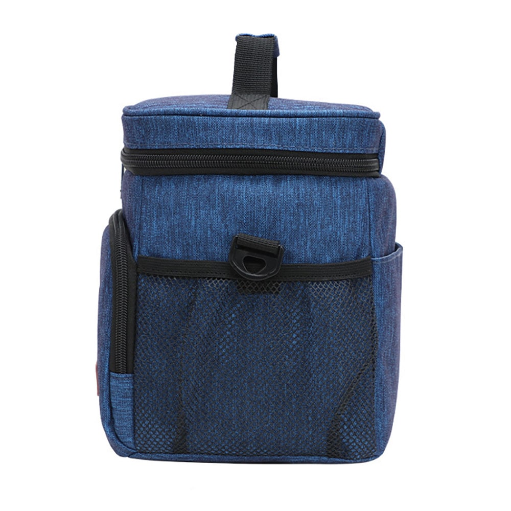 Cooler lounaslaukku 24 cm / eristetty lounaslaukku / lounaslaukku olkahihnalla / kylmälaukku kompakti / lounaslaatikko laukku - Sininen - Blue