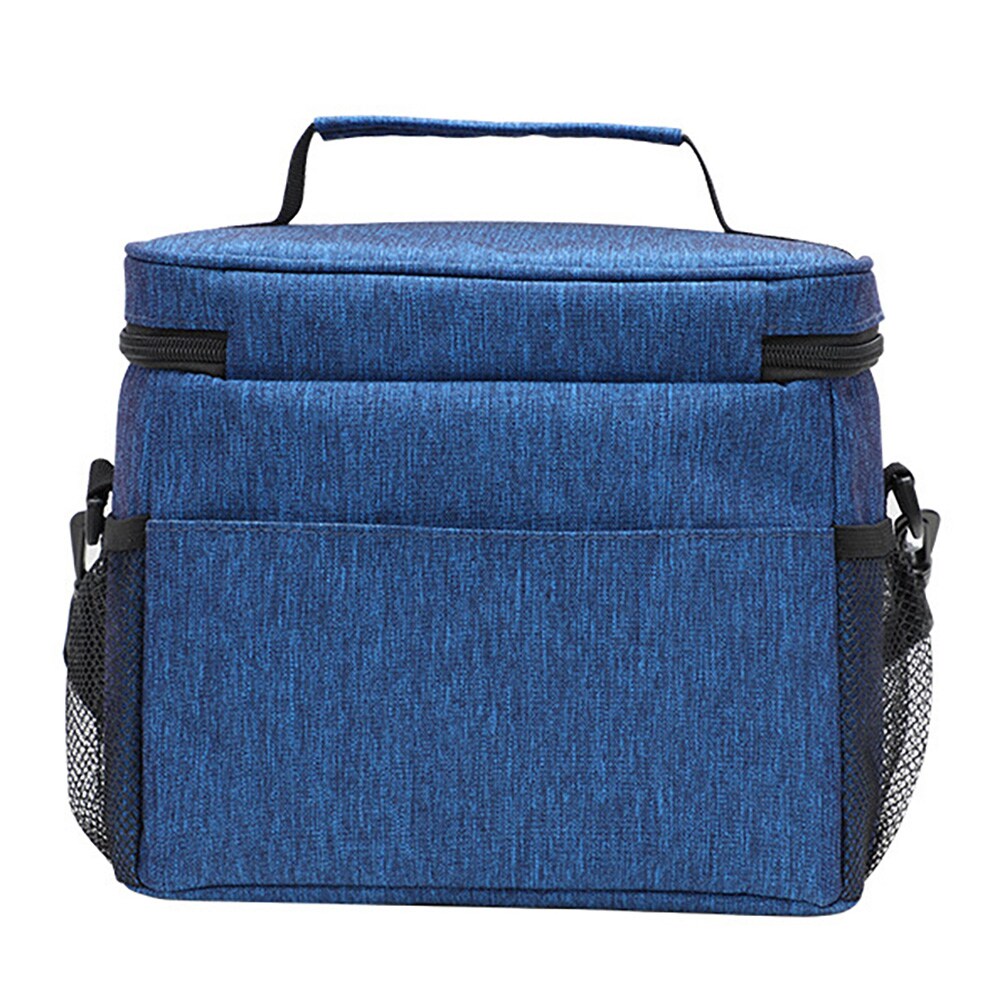 Cooler lounaslaukku 24 cm / eristetty lounaslaukku / lounaslaukku olkahihnalla / kylmälaukku kompakti / lounaslaatikko laukku - Sininen - Blue